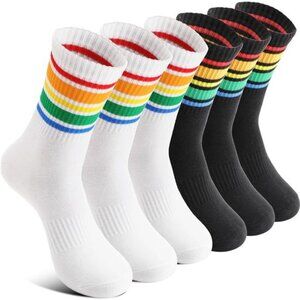 6 Pairs Kids Socks Crew Cotton Breathable Soft Socks